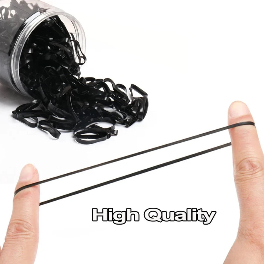 Black Disposable Hair Ties