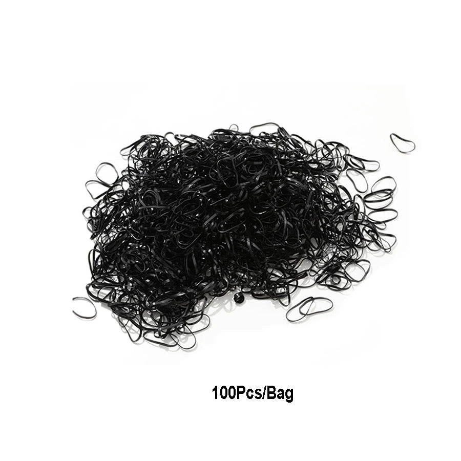 Black Disposable Hair Ties
