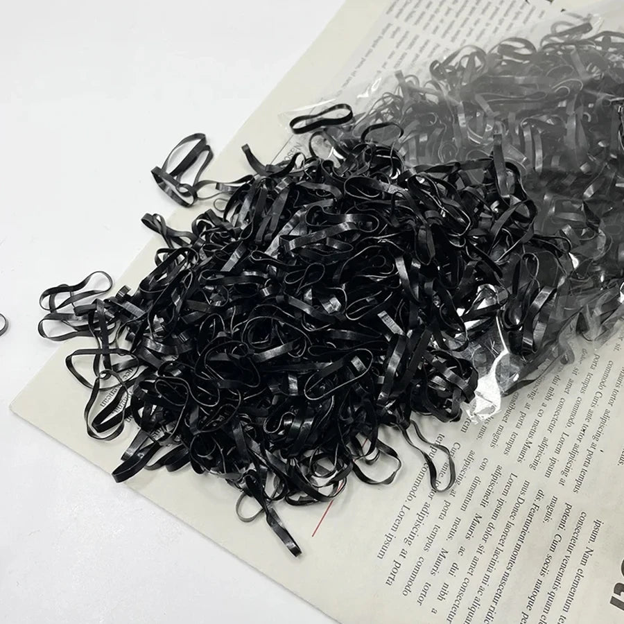 Black Disposable Hair Ties