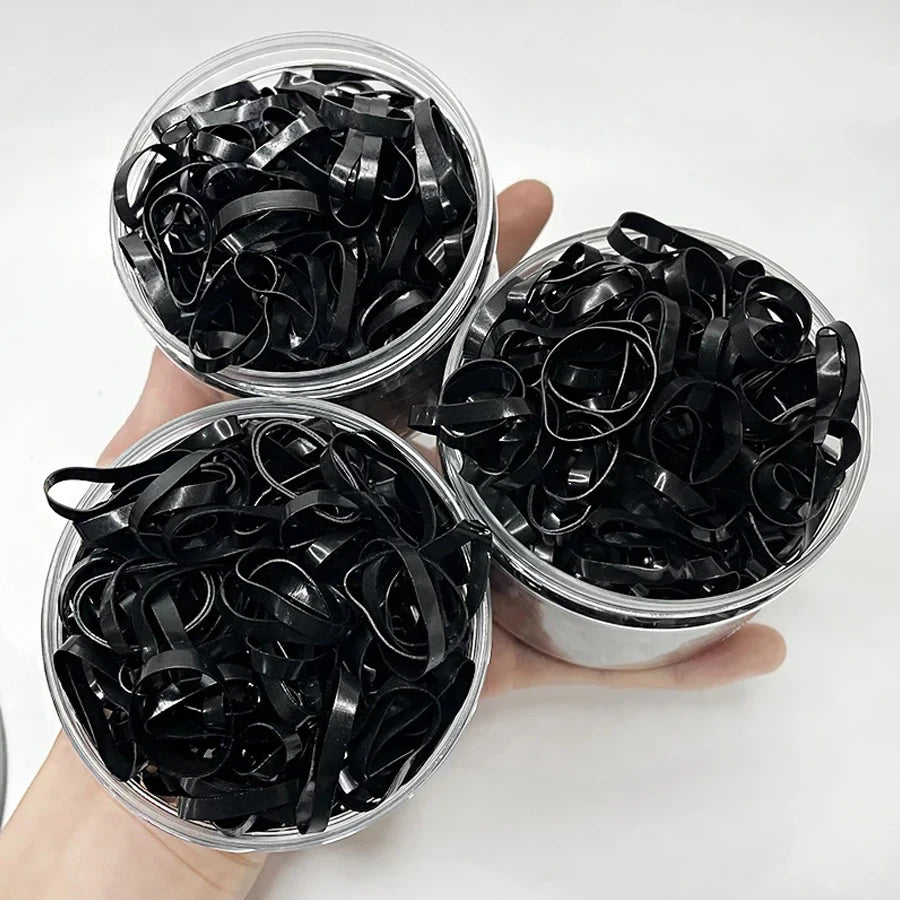 Black Disposable Hair Ties