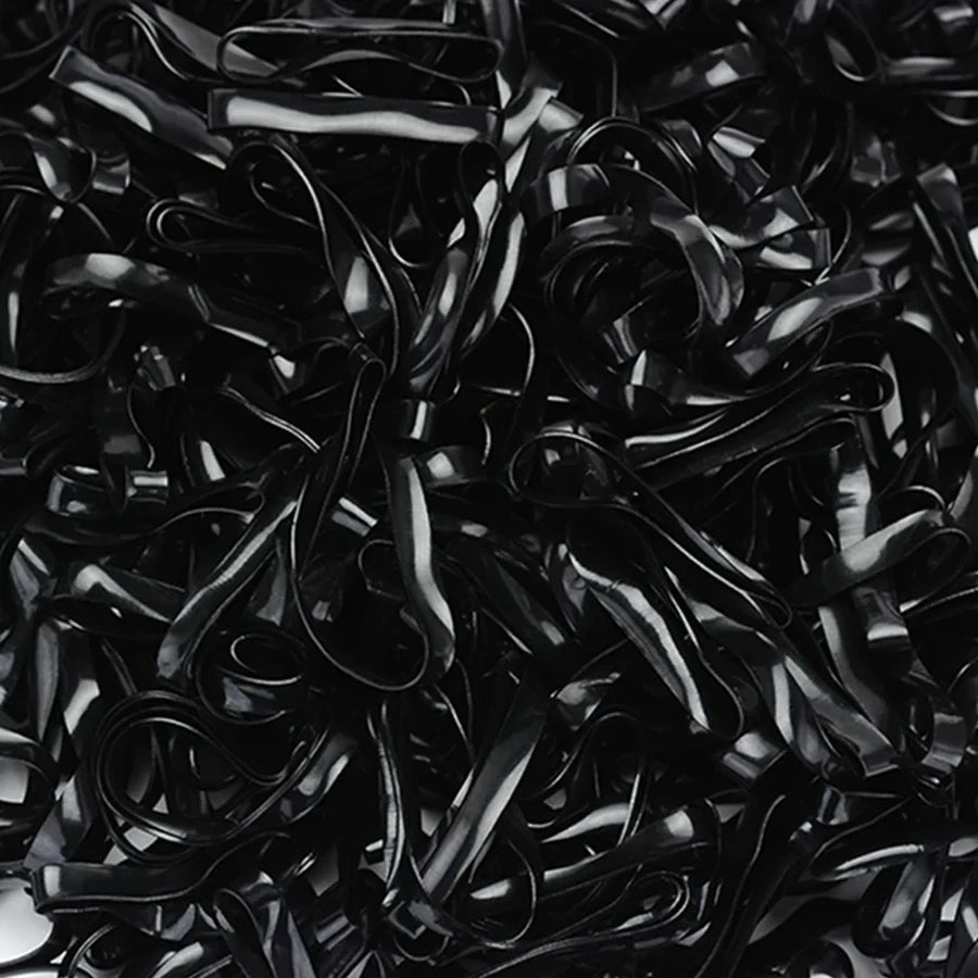 Black Disposable Hair Ties