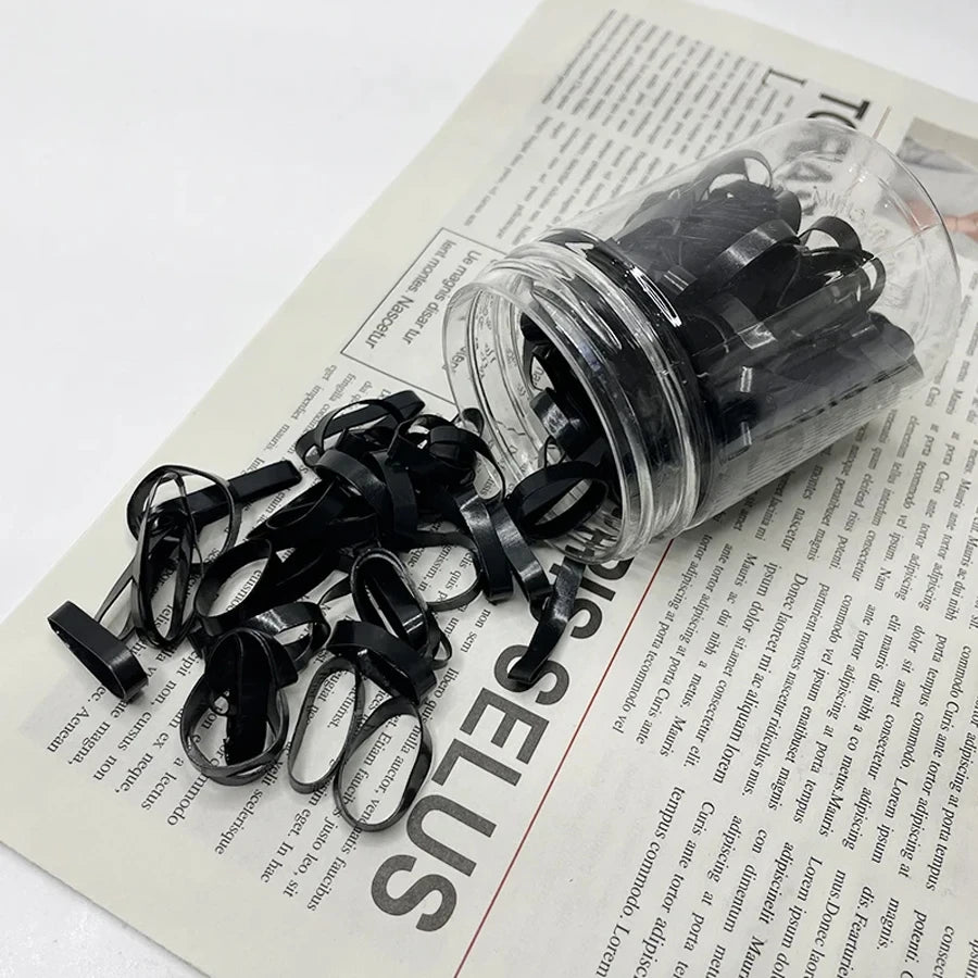 Black Disposable Hair Ties