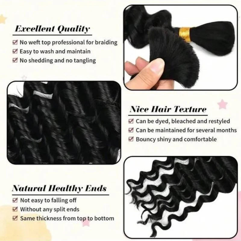 Deep Wave Human Hair Braids