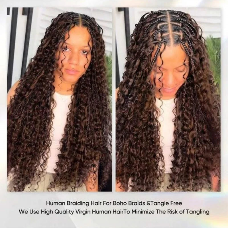 Deep Wave Human Hair Braids
